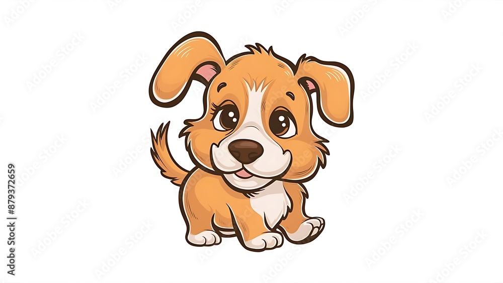 Cute dog Cartoon Vector Icon Illustration Cute dog Cartoon Vector Icon Illustration