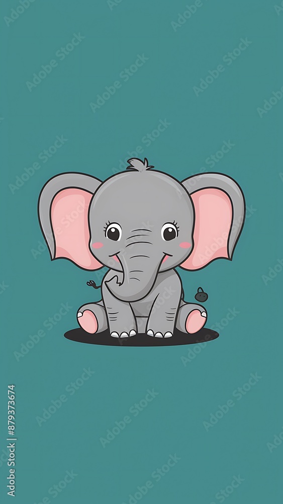 Cute elephant Cartoon Vector Icon Illustration Cute elephant Cartoon Vector Icon Illustration
