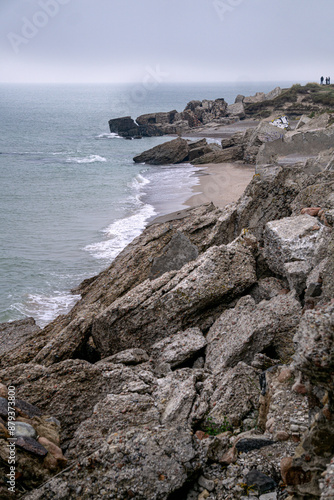 Ruins of an old fort on the Baltic Sea beach in Karosta Liepaja, Latvia. photo