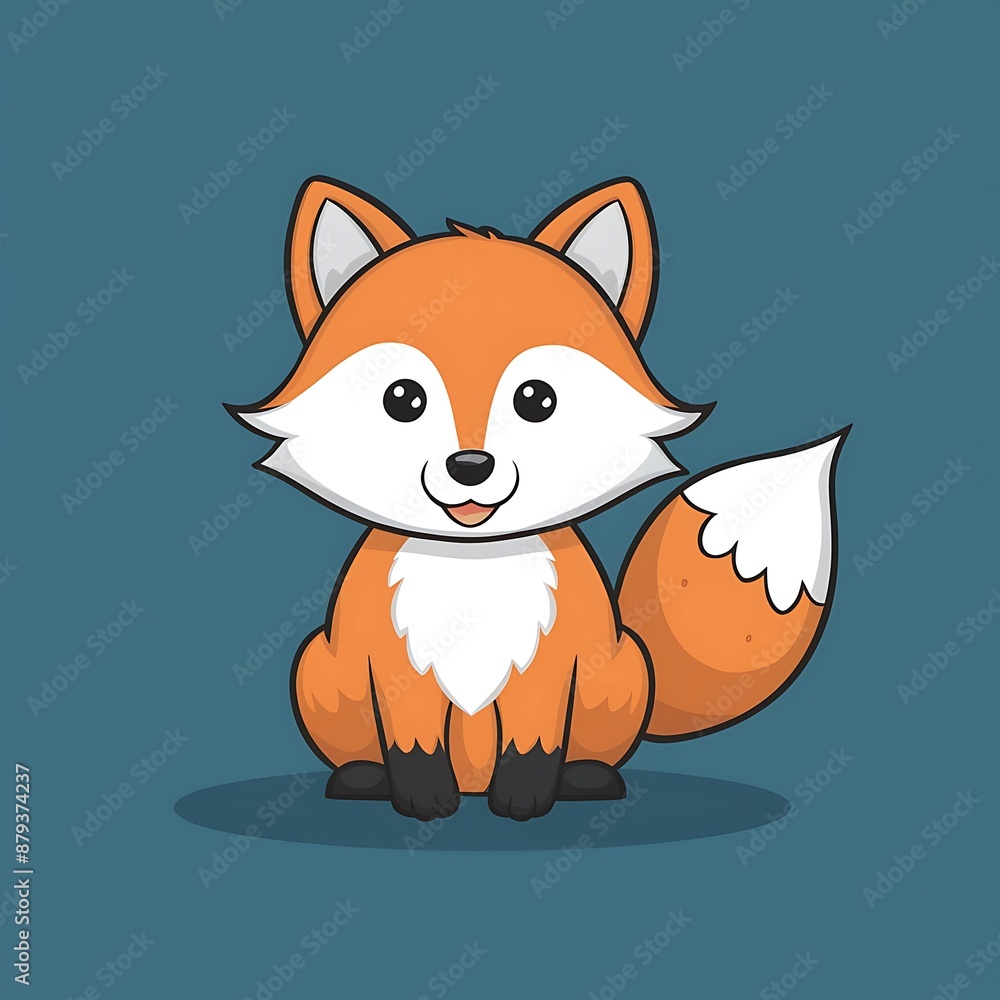 Cute fox Cartoon Vector Icon Illustration Cute fox Cartoon Vector Icon Illustration