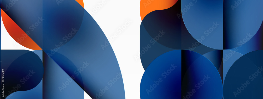 Minimal round shapes geometric abstract background. Circle design. Trendy techno business template for wallpaper, banner, background or landing Minimal round shapes geometric abstract background. Circle design. Trendy techno business template for wallpaper, banner, background or landing
