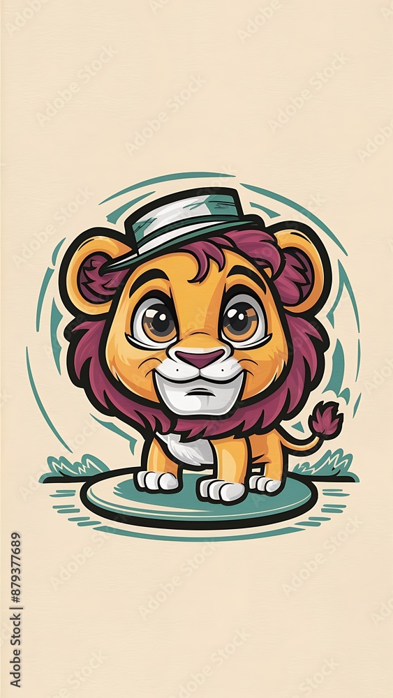 Cute lion Cartoon Vector Icon Illustration Cute lion Cartoon Vector Icon Illustration