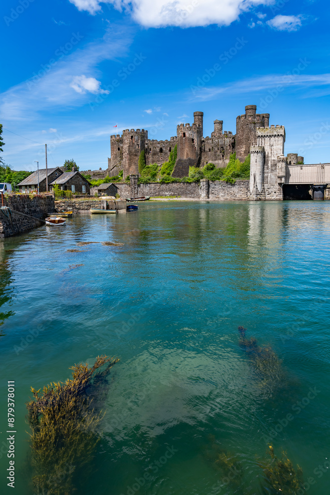 Fototapeta premium High Tide at Conwy Castle, North wales