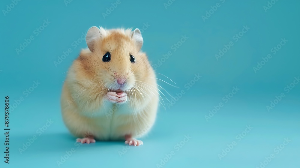 Hamster isolated on a blue background Hamster isolated on a blue background