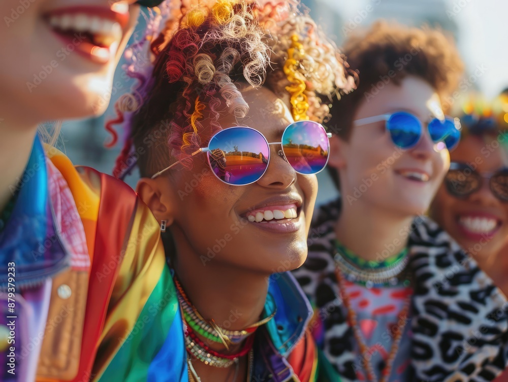 group of young LGBTQ teen mix gender ethnicity lively active together fun laugh smiling joyful cheerful, colorful people rainbow theme, fashionable hair style with sunglasses. group of young LGBTQ teen mix gender ethnicity lively active together fun laugh smiling joyful cheerful, colorful people rainbow theme, fashionable hair style with sunglasses.