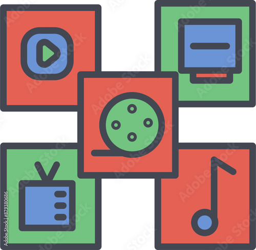 Multimedia Vector Icon