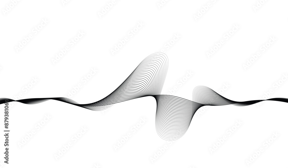 Wave lines smooth flowing dynamic isolated on white background. Technology, digital, communication, science, music concept vector background illustration Wave lines smooth flowing dynamic isolated on white background. Technology, digital, communication, science, music concept vector background illustration