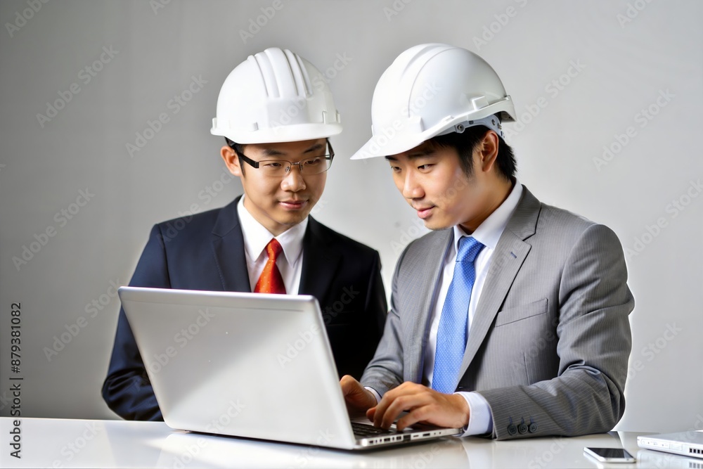 Asian Engineer with Laptop Discussing Project Details
Asian Engineer with Laptop Discussing Project Details