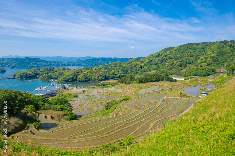 晴れの日の大浦の棚田 晴れの日の大浦の棚田