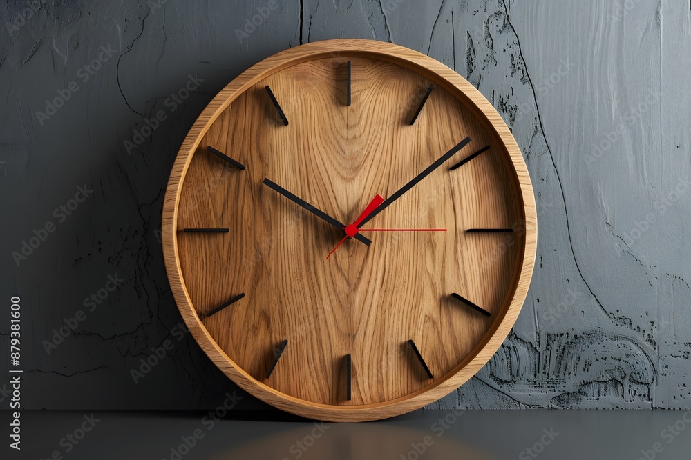 custom made wallpaper toronto digitalElegant Wooden Wall Clock with Minimalist Design