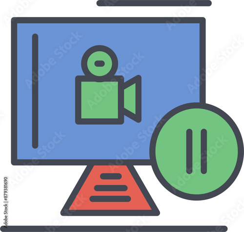Pause Button Vector Icon