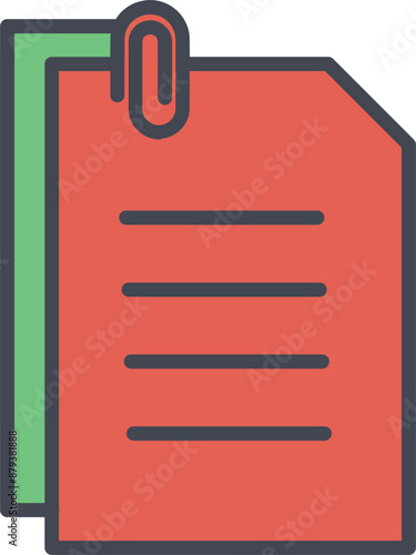 Attached Documents Vector Icon