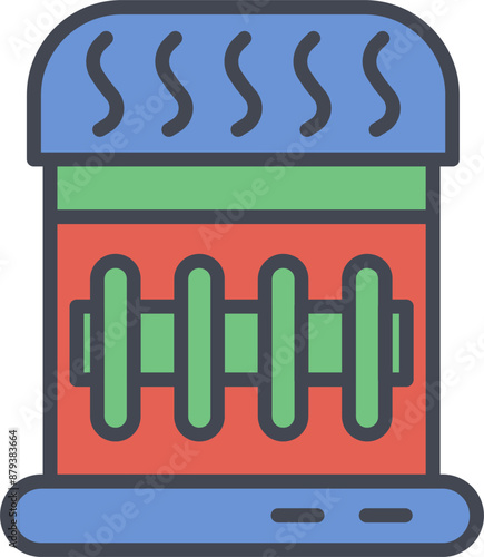 Gas Heater Vector Icon