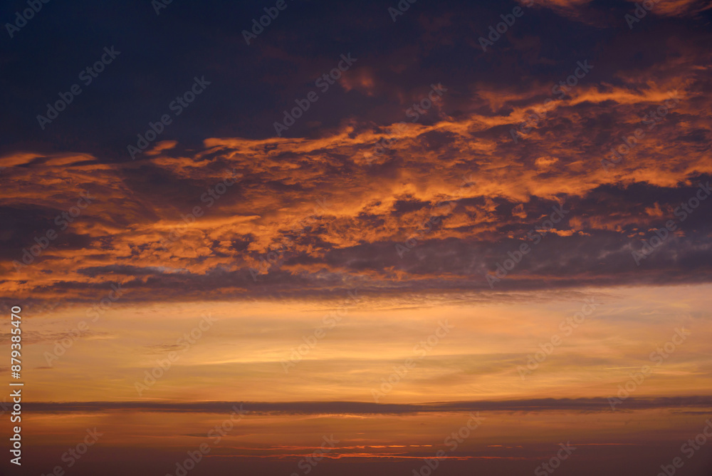 Sunset sky on twilight in the evening