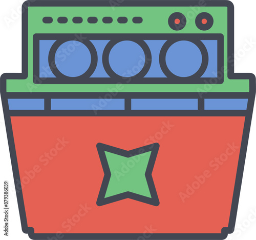Dishwasher Vector Icon