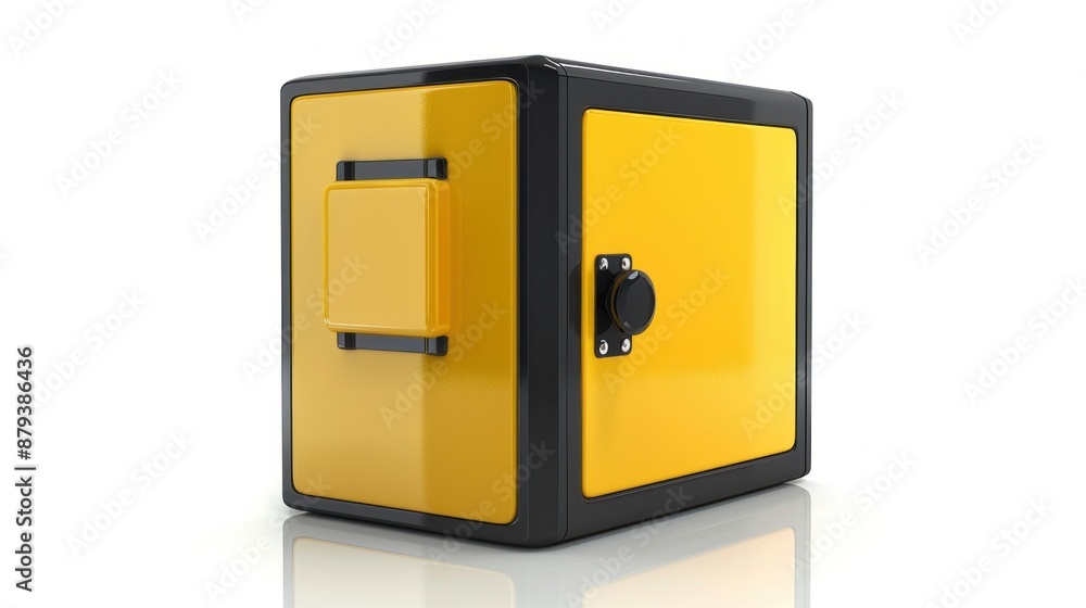 Safe box isolated on white with reflection Safe box isolated on white with reflection