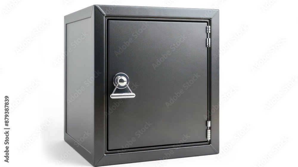 Closed safe box isolated on white background Closed safe box isolated on white background