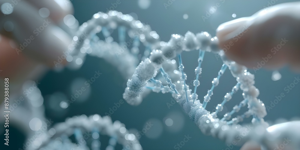 Exploring genetic data through DNA research in the field of science. Concept Genetic sequencing, DNA analysis, Biotechnology advancements, Genomic research, Personalized medicine, Exploring genetic data through DNA research in the field of science. Concept Genetic sequencing, DNA analysis, Biotechnology advancements, Genomic research, Personalized medicine,