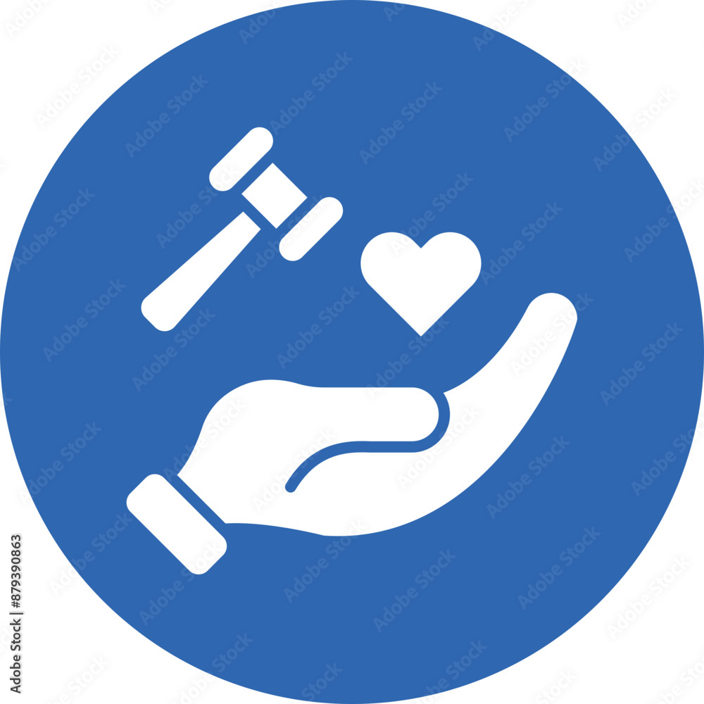Charity Auction glyph circle icon Charity Auction glyph circle icon