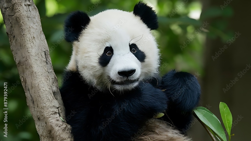 Obraz premium Giant panda cub wallpaper