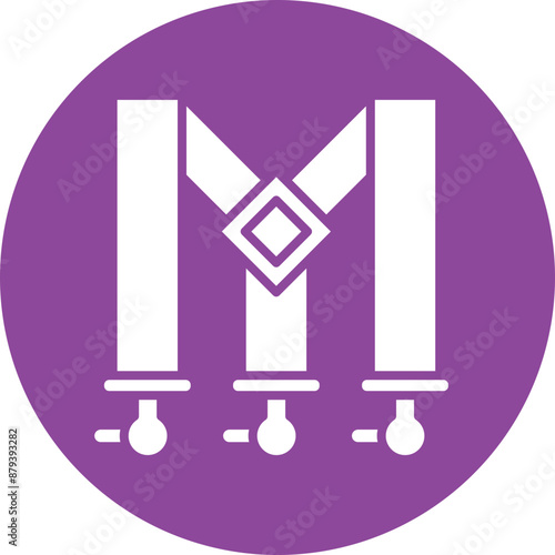 Suspenders glyph circle icon © MuhammadAsfandyar