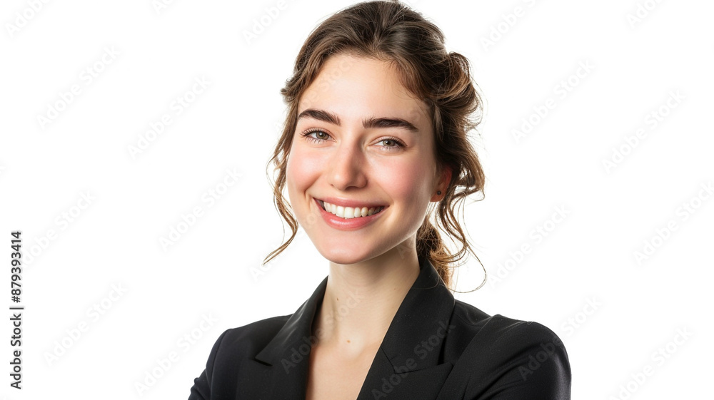business woman smiling isolated on white background business woman smiling isolated on white background