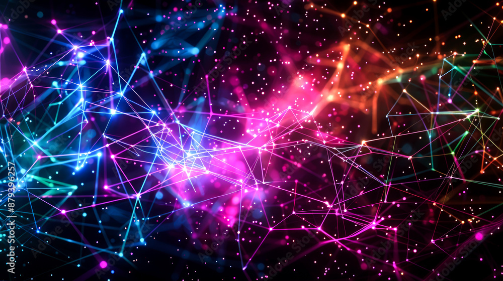 Fototapeta premium background connected line for internet or networking