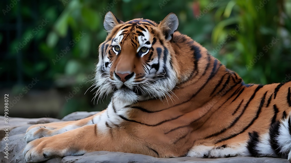Fototapeta premium Great tiger male in the nature habitat wallpaper