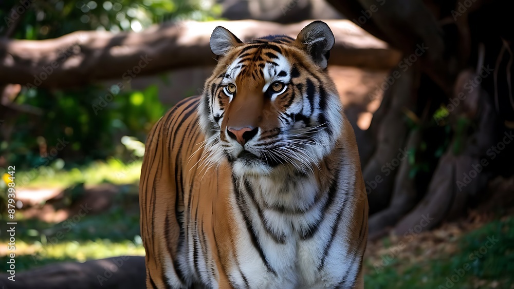 Fototapeta premium Great tiger male in the nature habitat wallpaper