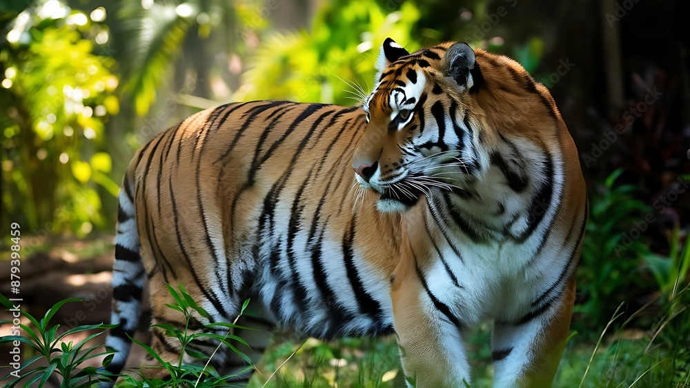 Great tiger male in the nature habitat wallpaper Great tiger male in the nature habitat wallpaper