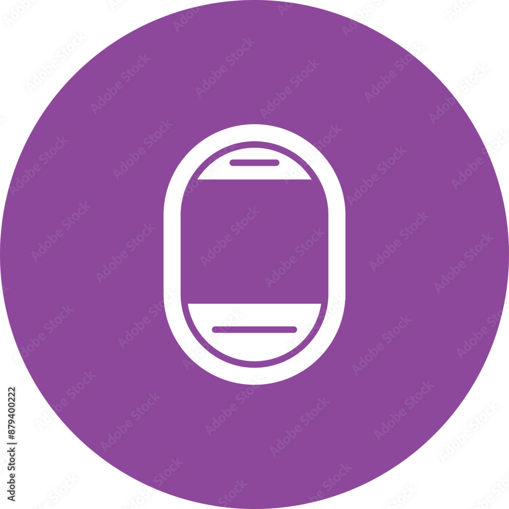 Aeroplane window glyph circle icon Aeroplane window glyph circle icon