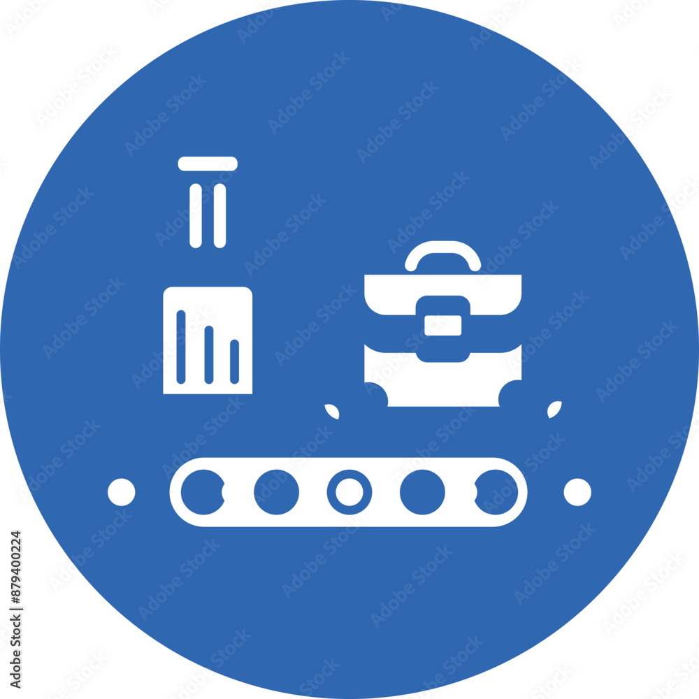 Baggage Claim glyph circle icon Baggage Claim glyph circle icon