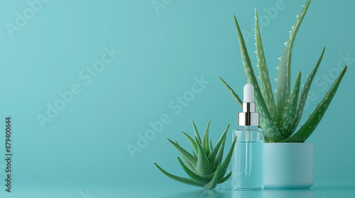 aloe vera in a glass jar