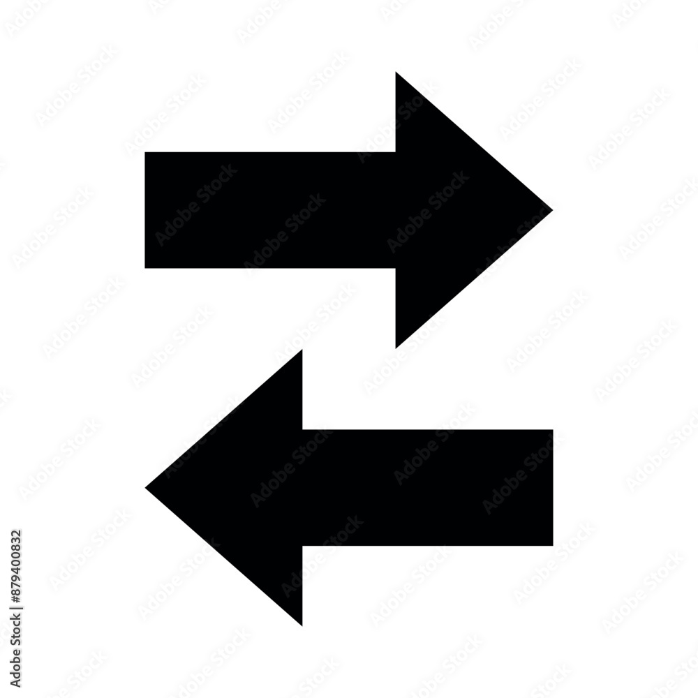 Two black arrows pointing opposite sides for websites and graphic resources. Two black arrows pointing opposite sides for websites and graphic resources.
