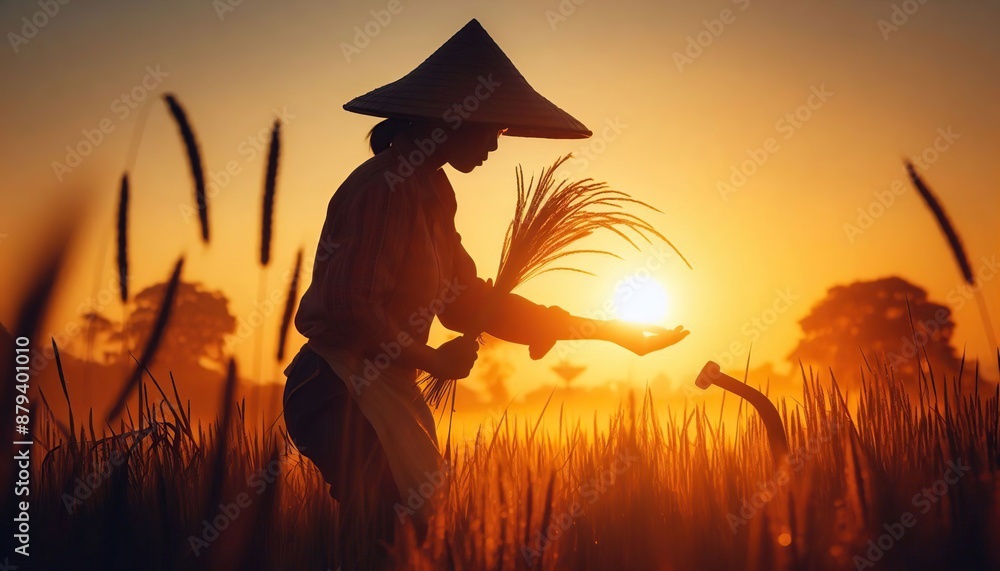 agricultural worker working in the field agricultural worker working in the field