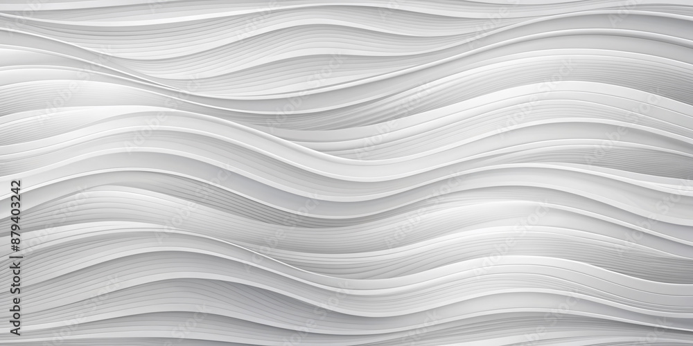 Obraz premium Abstract white and gray wave background. texture white pattern. vector illustration.
