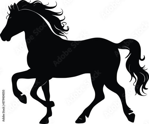 Horse silhouette Vector Illustration Of A Cute Horse set Silhouette
