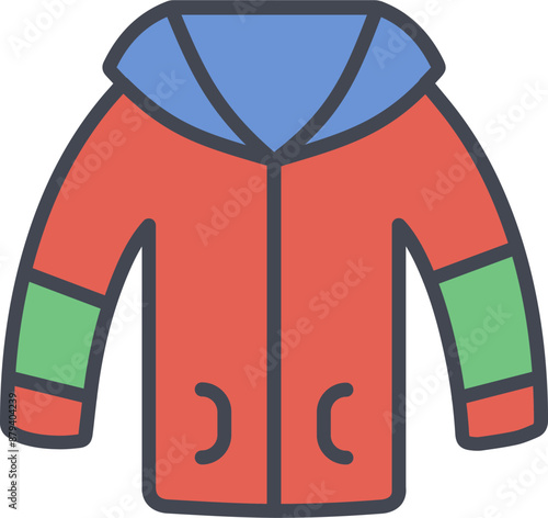 Winter Jacket Vector Icon