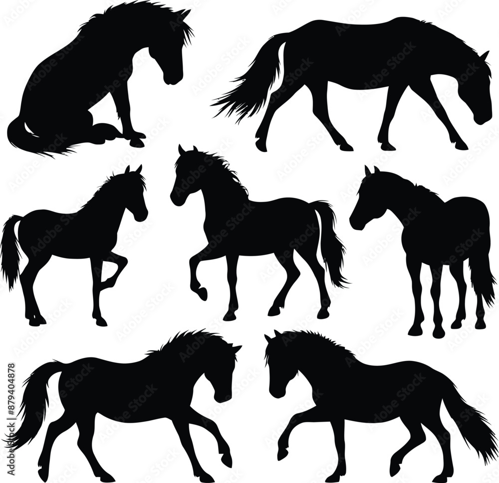Horse silhouette Vector Illustration Of A Cute Horse set Silhouette
Horse silhouette Vector Illustration Of A Cute Horse set Silhouette