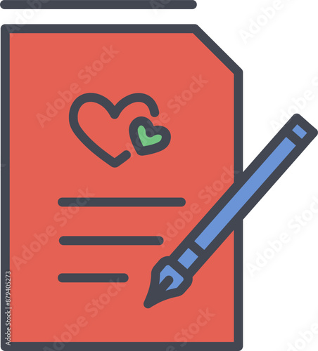 Marriage Contract Vector Icon