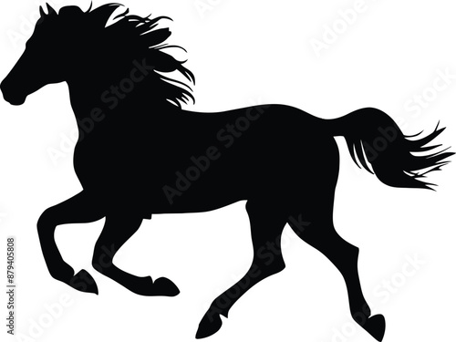 Horse silhouette Vector Illustration Of A Cute Horse set Silhouette
