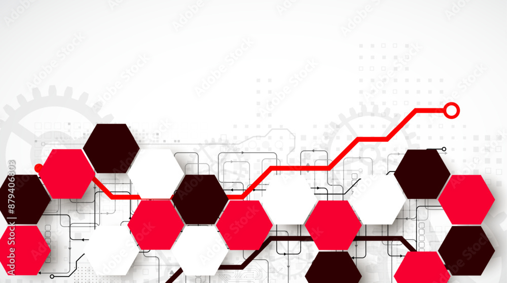 Gear wheel technology background with hexagons. Hand drawn vector. Gear wheel technology background with hexagons. Hand drawn vector.