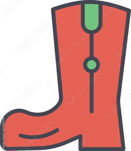 Cowboy Boot Vector Icon