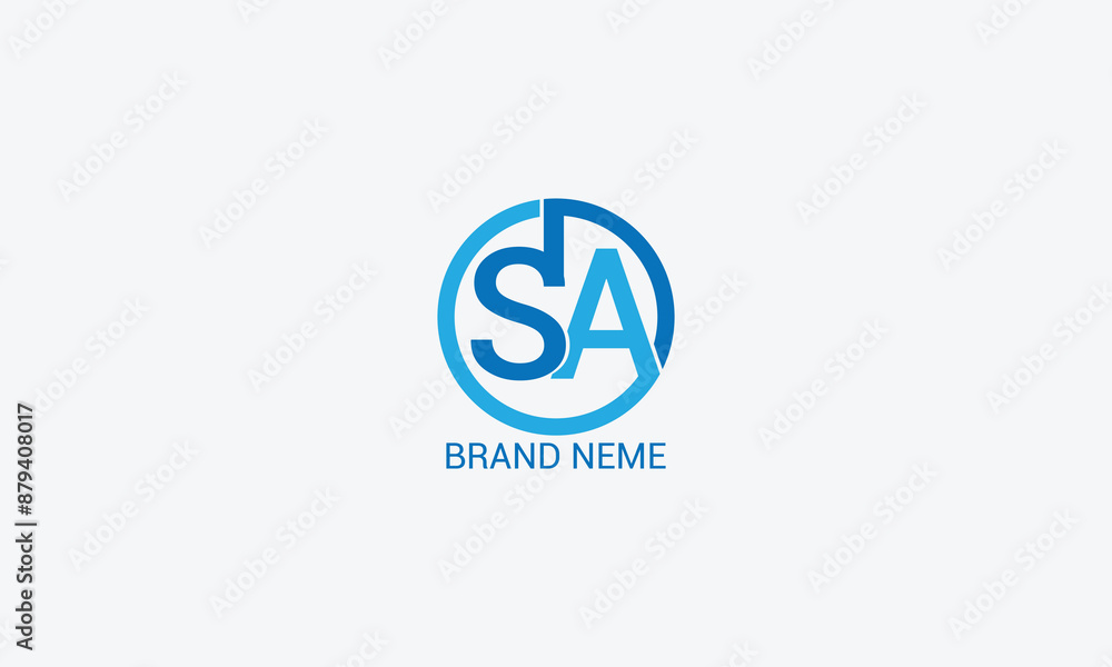 abstract SA logo design abstract SA logo design