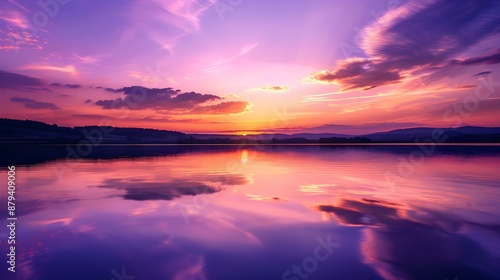 Wallpaper Mural The purple and orange hues of the sunset image Torontodigital.ca