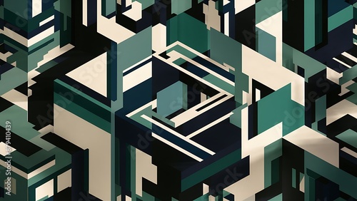 modern geometric mural wallpaper