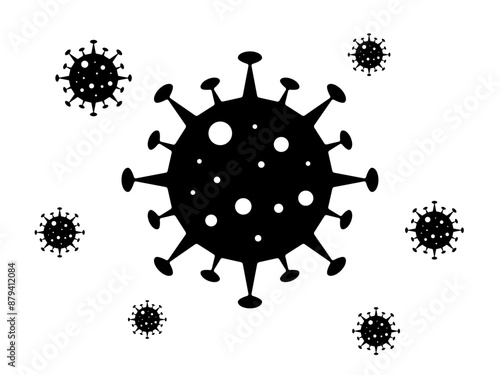 virus icon symbol vector illustration on white background