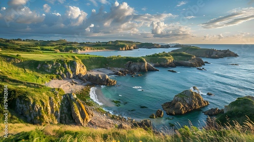 A bay where the seascape gives way photo