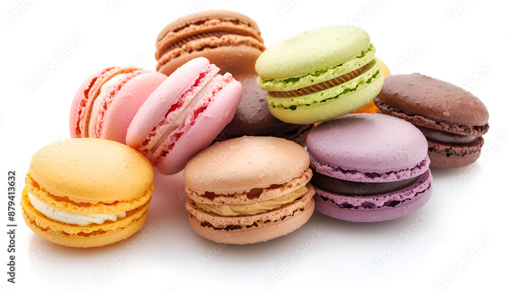 colorful macaroons isolated on white background colorful macaroons isolated on white background