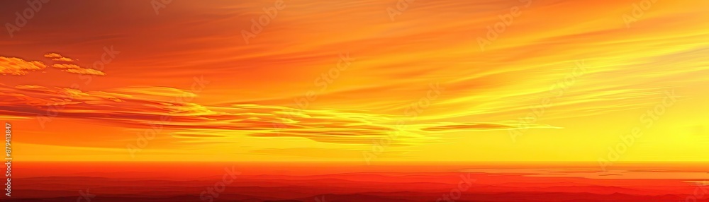 Obraz premium A seamless gradient blending warm oranges and yellows, reminiscent of a summer sunset